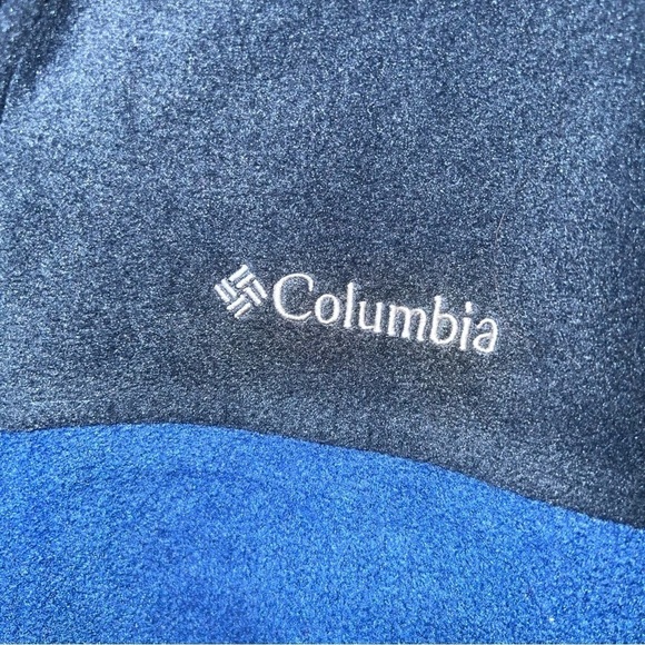 Columbia Large Two Tone Blue Fleece Zip-Up Sweater Jacket Size Large - Picture 6 of 14